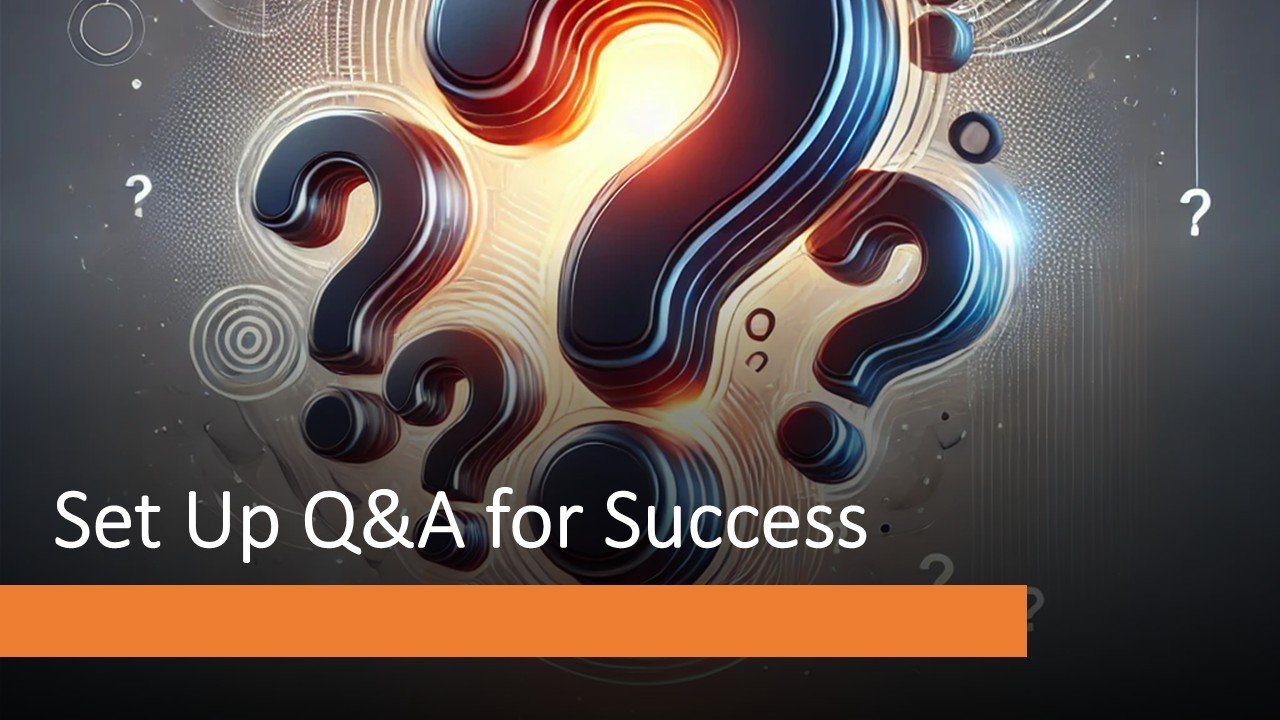 How to prepare for questions from audience